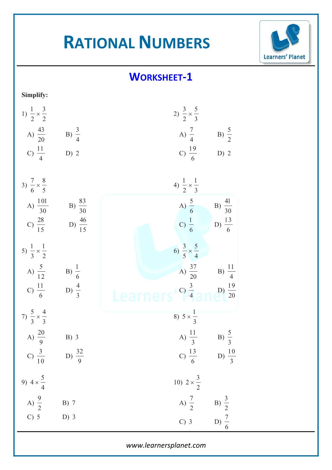 Math Aids Worksheets For Rational Irrational Numbers