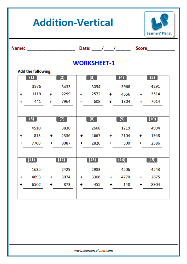 addition and subtraction worksheets for grade 4 pdf