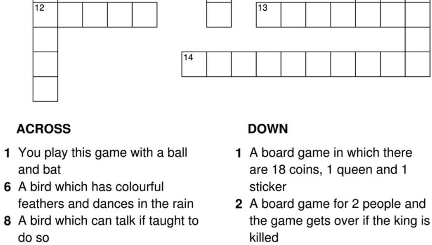 Printable Crossword Puzzles for Kids - Puzzles to Print