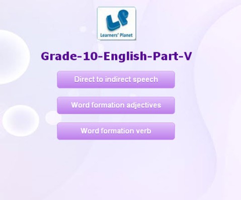 Grade 10 interactive english quizzes for cbse students