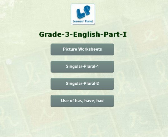 Grade 3 english interactive study material for kids