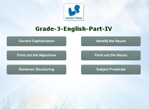 Online english grammar for class 3 kids