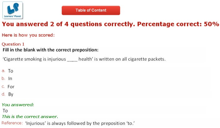 English grammar interactive practice study material for 8 graders