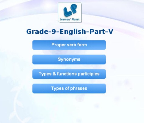 English grammar interactive test for class 9 cbse
