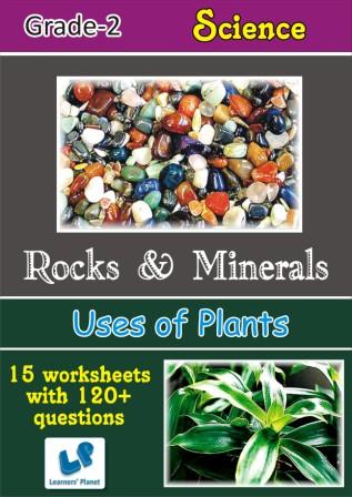 practice worksheets on Rocks & Minerals  for class 2 kids