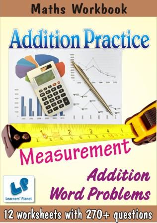 Maths Addition Practice, Addition Word Problems, Measurement Worksheet