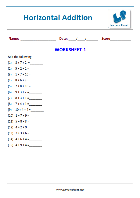 3 Digit addition worksheets math worksheets online
