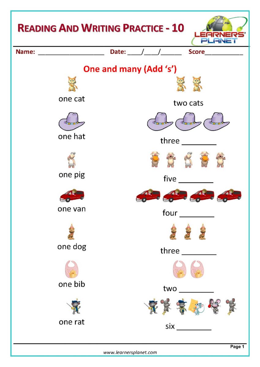 Free kindergarten writing worksheets printables PDF