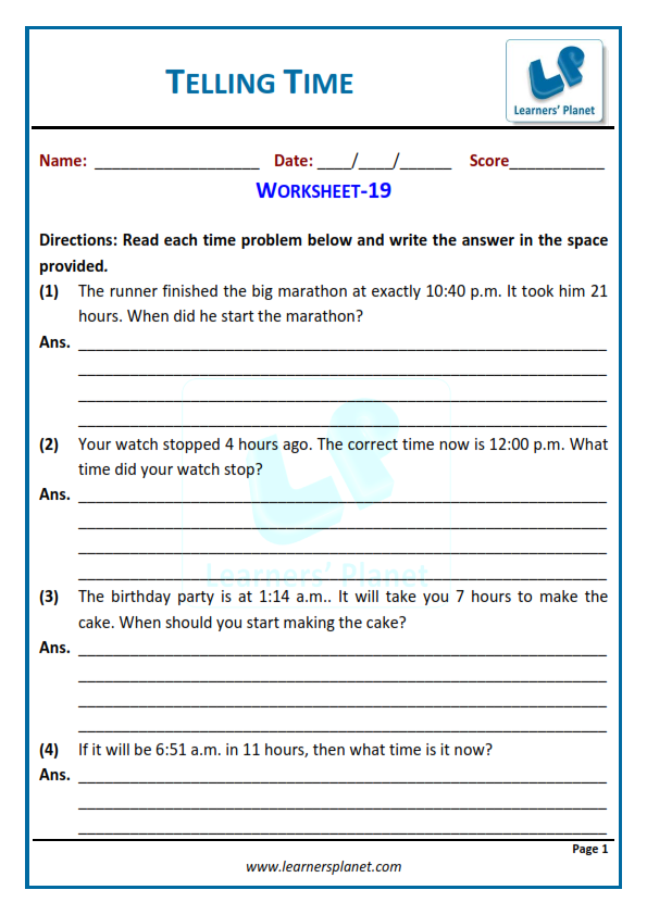 Word problems on time for grade 4