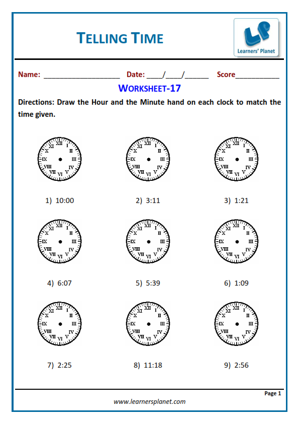 Time practice worksheets for grade 4 cbse