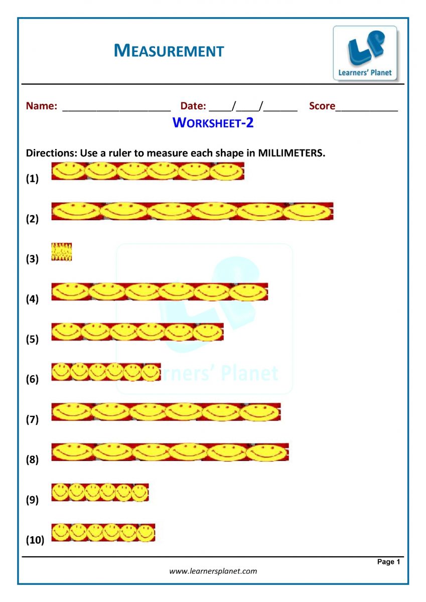 3rd grade measurement worksheets download PDF