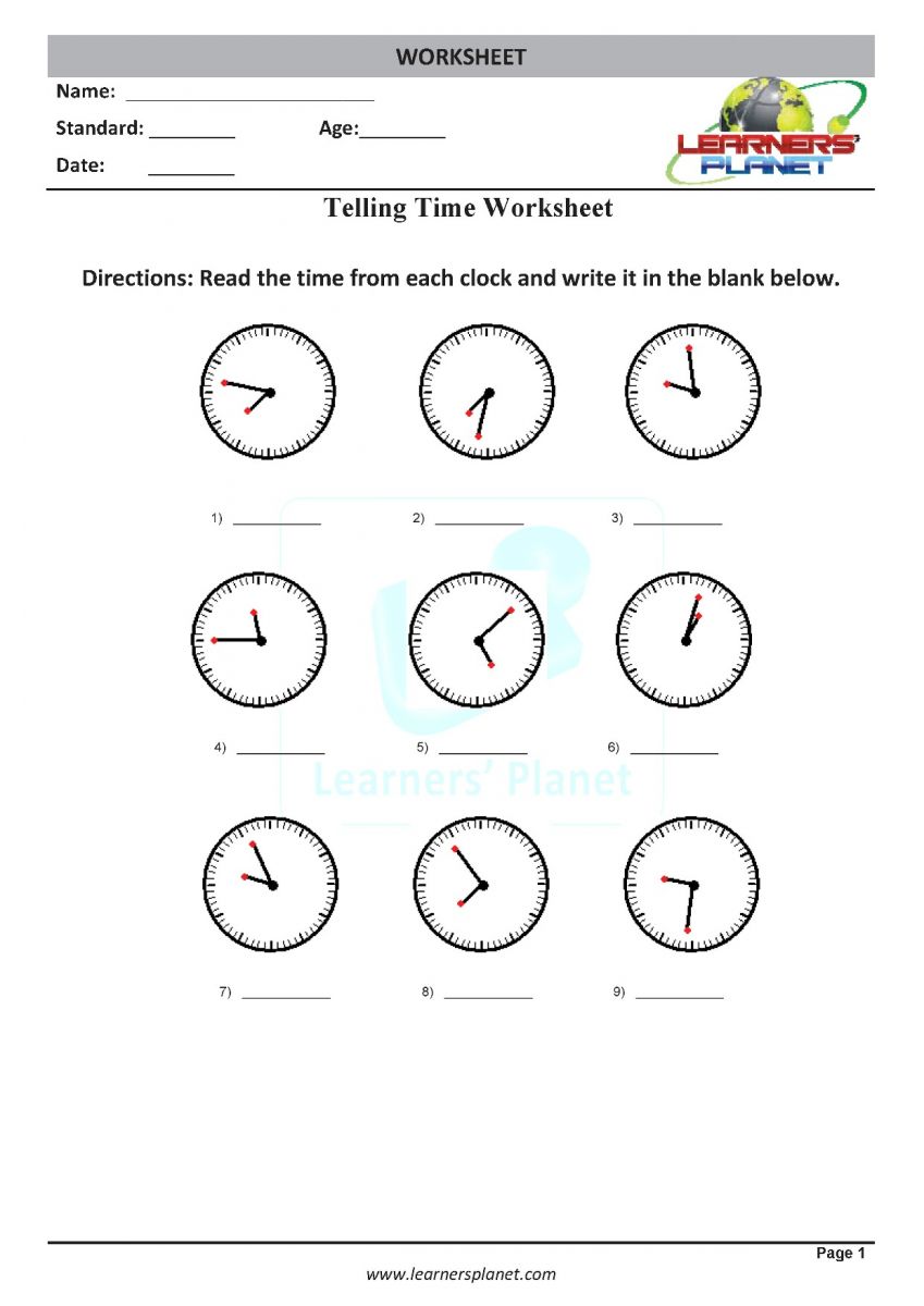 Printable PDF grade 3 math practice telling time download worksheets