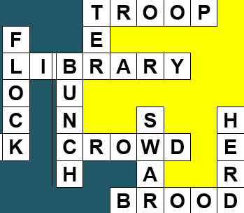 collective noun crossword