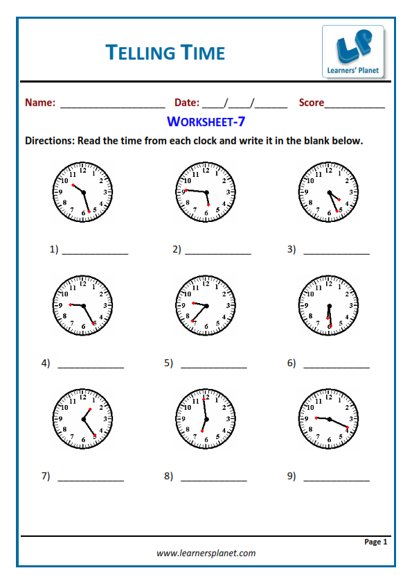 CBSE class 4 maths revision worksheet time