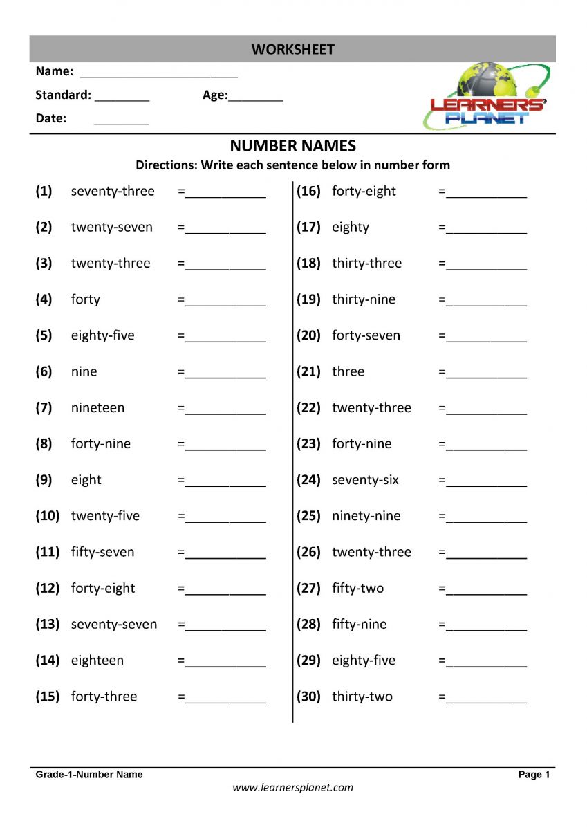 1st grade math worksheets counting download